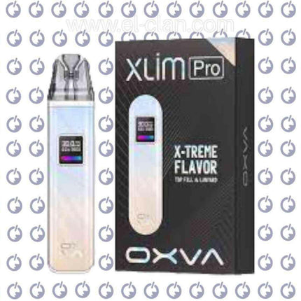 Oxva Xlim Pro Pod in brown leather, a sleek vaping device pod from OXVA with a modern design.