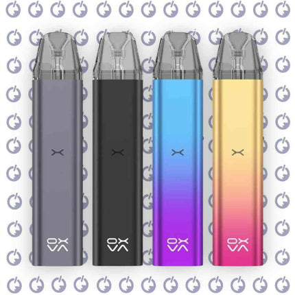Purple and silver OXVA Xlim SE Pod, a sleek and compact vape hardware pod.