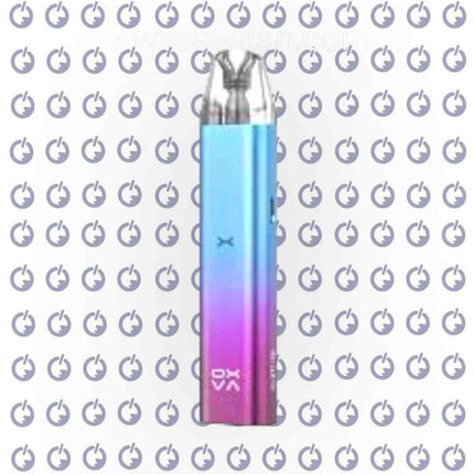 OXVA Xlim SE Pod in purple and silver, showcasing the compact design and sleek finish of the pod vape hardware.