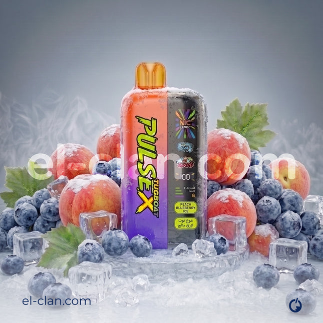 Tugboat Pulse X 50K Peach Blueberry Ice خوخ توت ساقع