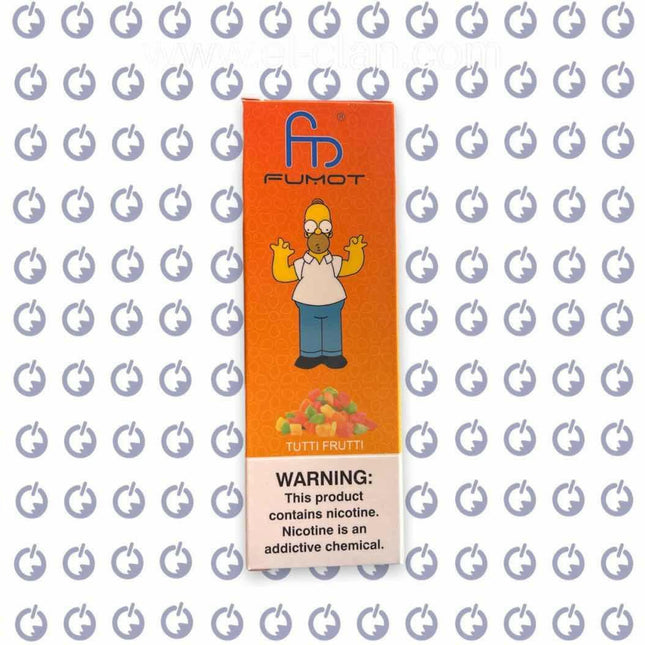RandM Dazzle Tutti Frutti disposable vape with 5000 puffs, vibrant flavor, salt nicotine, in a colorful, compact design.