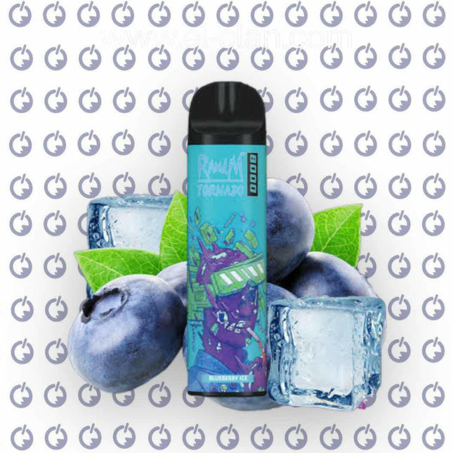 R and M Tornado 8000 Blueberry Ice disposable  توت ساقع - RandM Dazzle -  الكلان فيب el-clan.