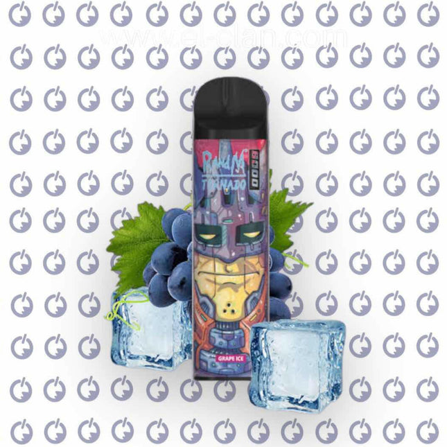 R and M Tornado 8000 Grape Ice disposable  عنب ساقع - RandM Dazzle -  الكلان فيب el-clan.