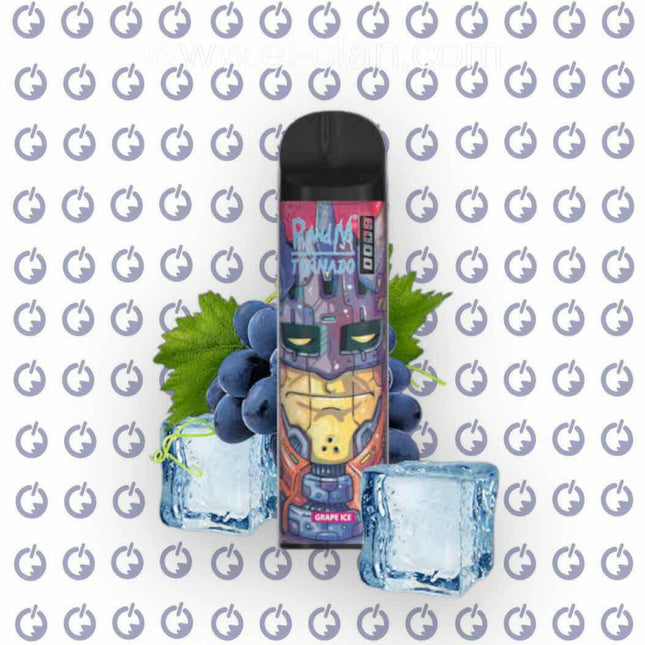 R and M Tornado 8000 Grape Ice disposable  عنب ساقع - RandM Dazzle -  الكلان فيب el-clan.