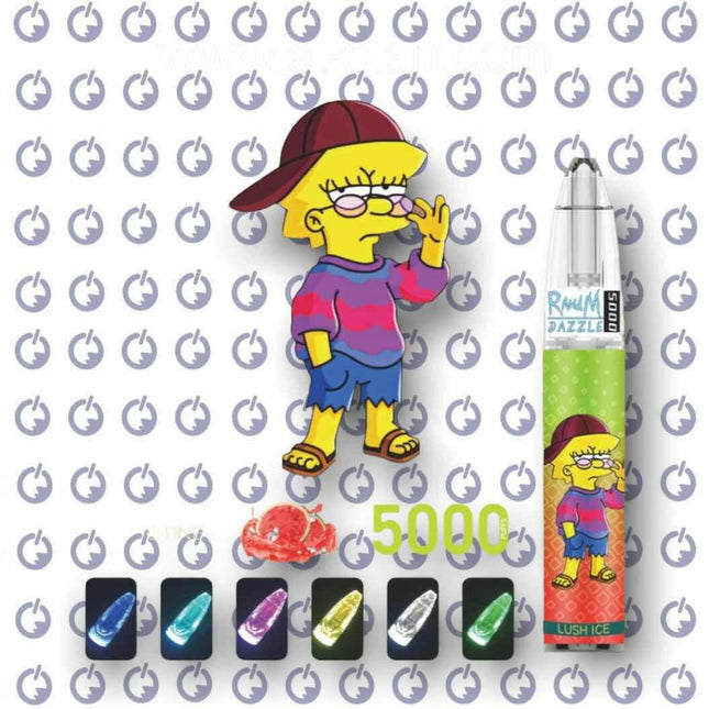 RandM Dazzle Lush Ice disposable 🍉 بطيخ ساقع - RandM Dazzle -  الكلان فيب el-clan.