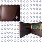 Grey Rolex wallet for men, showcasing a sleek design and premium craftsmanship.
