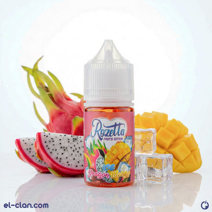 Rozetta Ice Dragon Mango in 30ml bottle, local liquid vape with icy mango flavor, by Rozetta E-Juice.