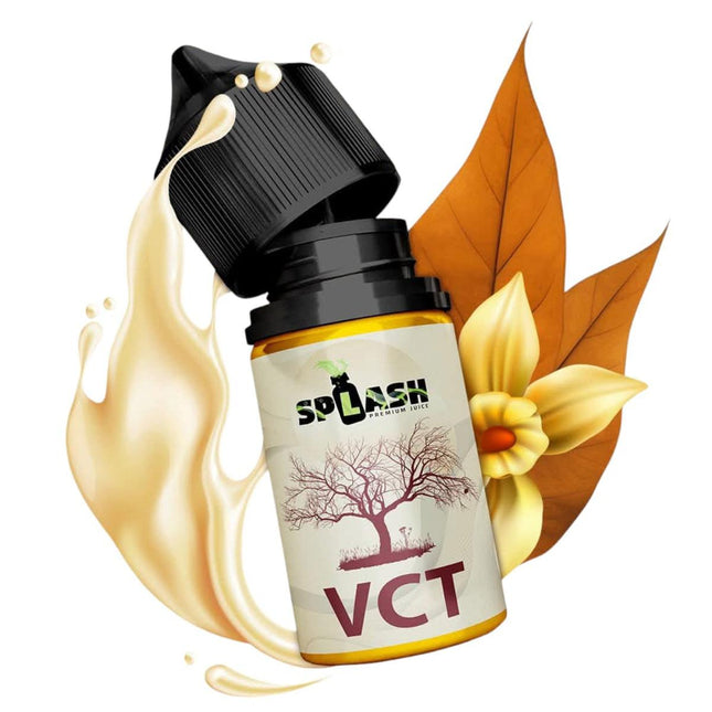 سلاش VCT تبغ كاستر فانيلا فيب ليكويد محلي من Splash E-Juice، زجاجة 60 مل بنكهة تبغ وفانيلا