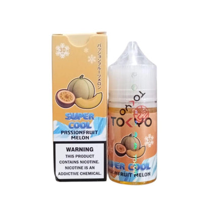 Tokyo SaltNic Super Cool Passion Fruit Melon باشون فروت كانتالوب