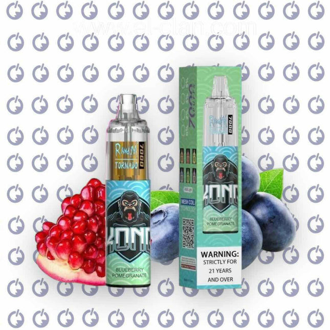 Tornado 7K Blueberry Pomegranate disposable توت رمان - RandM Dazzle -  الكلان فيب el-clan.