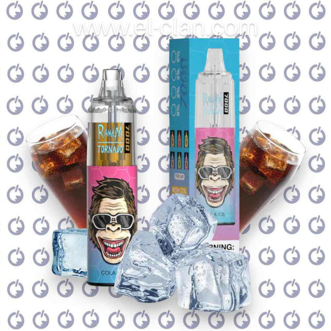 Tornado 7K Cola Ice disposable كولا ساقع - RandM Dazzle -  الكلان فيب el-clan.