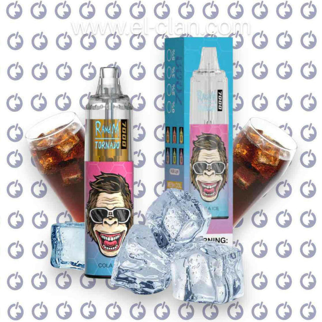 Tornado 7K Cola Ice disposable كولا ساقع - RandM Dazzle -  الكلان فيب el-clan.