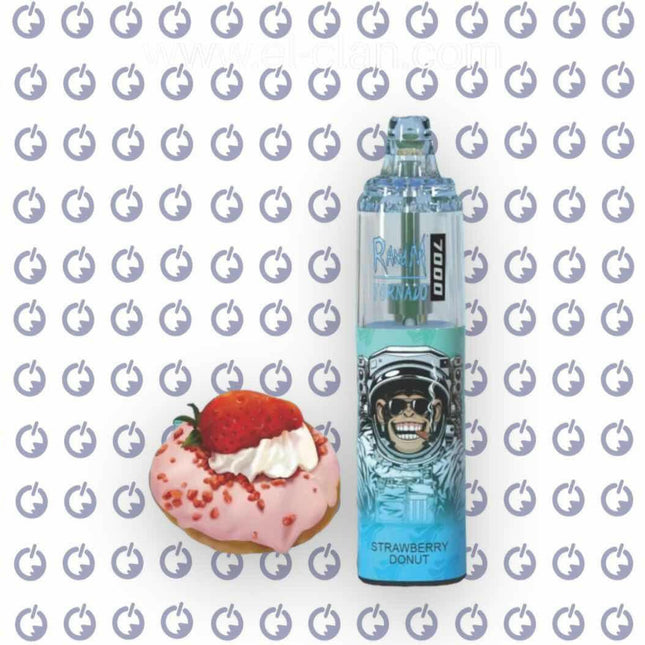 Tornado 7K Strawberry Donut disposable دونت فراوله - RandM Dazzle -  الكلان فيب el-clan.