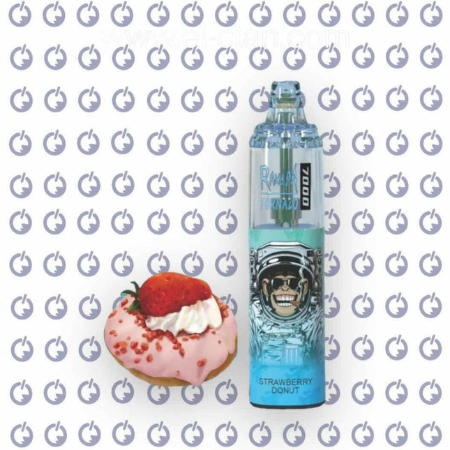Tornado 7K Strawberry Donut disposable دونت فراوله - RandM Dazzle -  الكلان فيب el-clan.