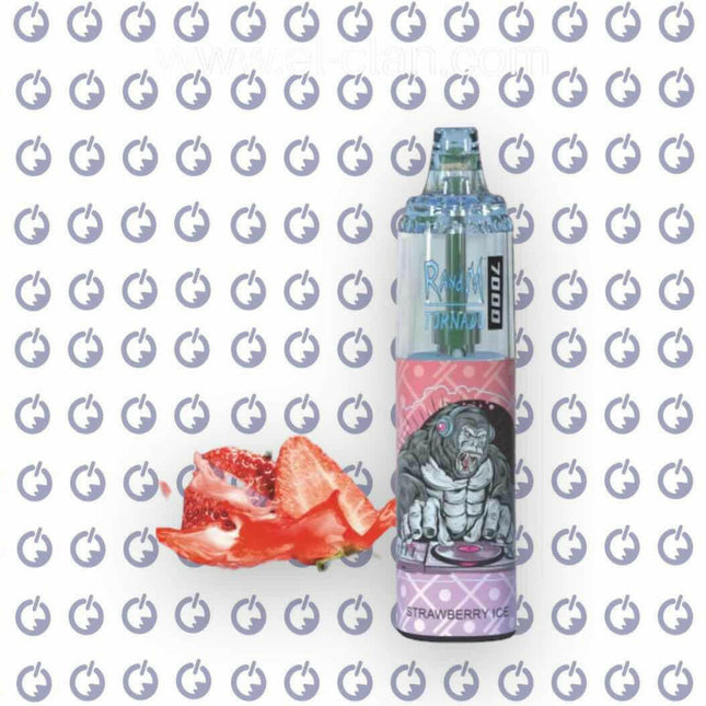 Tornado 7K Strawberry Ice disposable  فراوله ساقع - RandM Dazzle -  الكلان فيب el-clan.