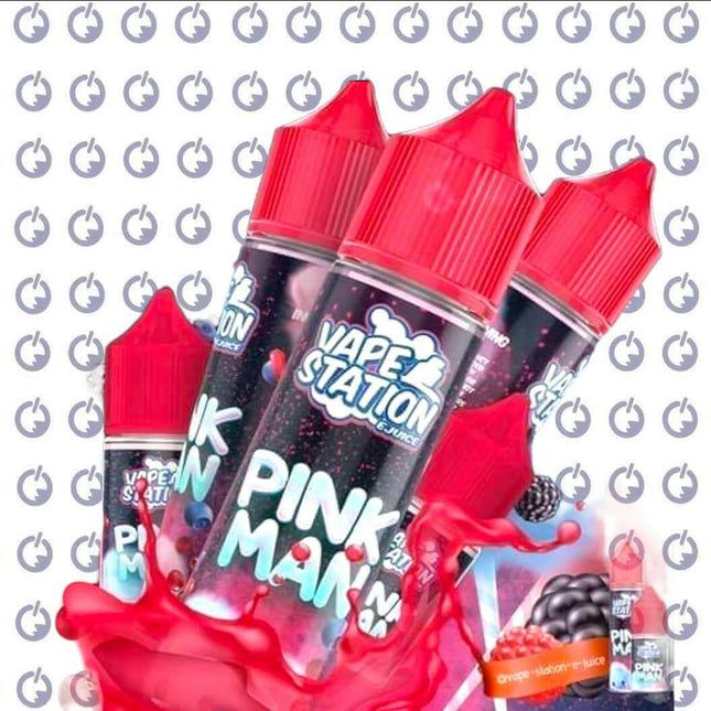 Vape Station Ice Pink Man فيب ستيشن توت كاندي - Vape Station E-Juice -  الكلان فيب el-clan.