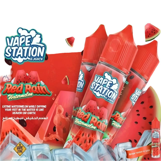 Vape Station Red Rain فيب ستيشن بطيخ - Vape Station E-Juice -  الكلان فيب el-clan.