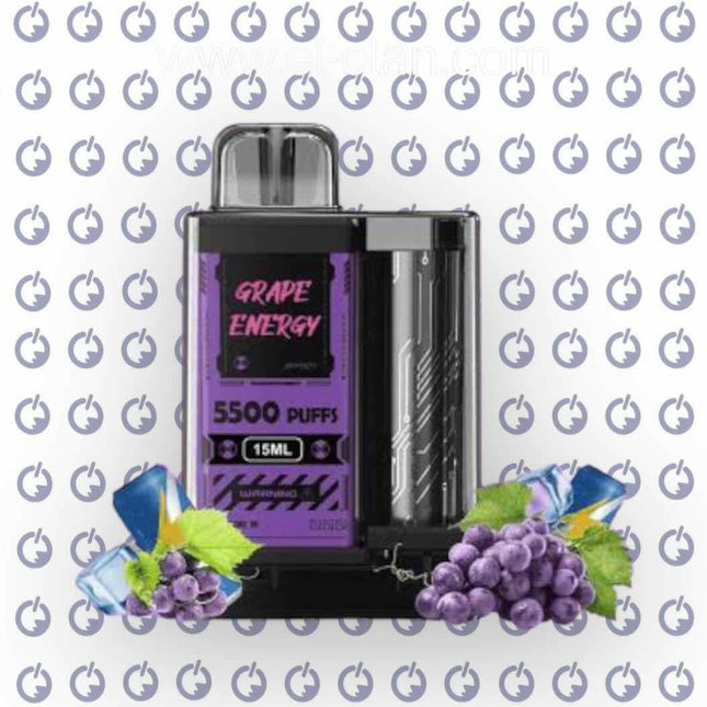Vapengin 5500 Grape Energy disposable عنب - Vapengin disposable -  الكلان فيب el-clan.