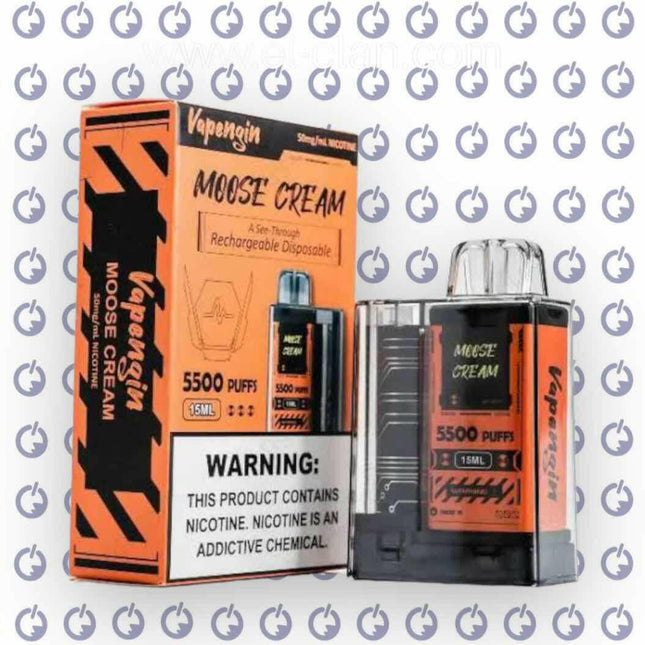Vapengin 5500 Moose Cream disposable كريمه موظ - Vapengin disposable -  الكلان فيب el-clan.