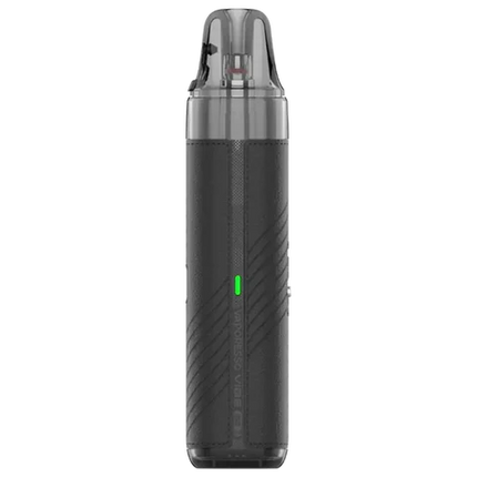 جهاز فيب هاردوير من Vaporesso Vibe SE 2 مع غطاء جلدي أسود، مود وكيت لتجربة تدخين إلكتروني مميزة