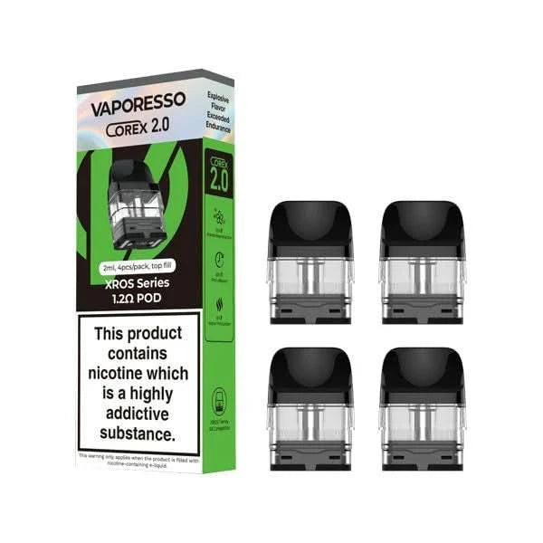 قطع غيار لبودات فيب من سلسلة Vaporesso Xros مع نواة 0.6 و2 مل، مصممة لسهولة الاستخدام وجودة عالية