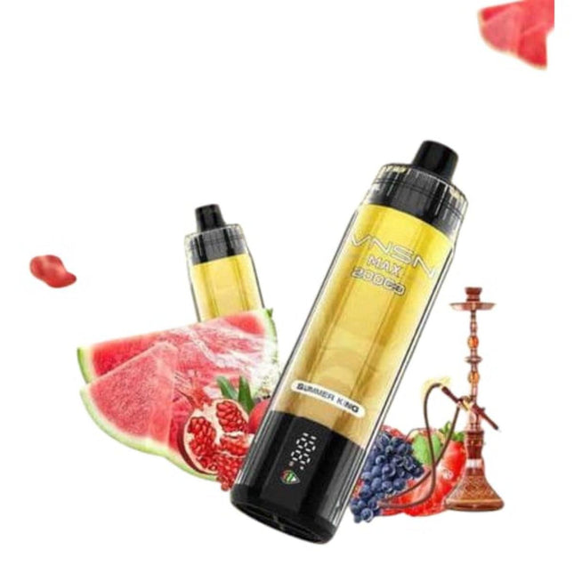 VNSN Max Disposable 20K Summer King vape with mixed fruit flavor, featuring sleek design and compact size.