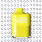 Vozol Alien 5000 Banana Smoothie disposable vape in black with colorful logo, 5000 puffs, sleek design, and flavor details visible.