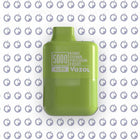 Vozol Alien 5000 Kiwi Guava Passion Fruit disposable vape with colorful packaging and flavor illustrations.