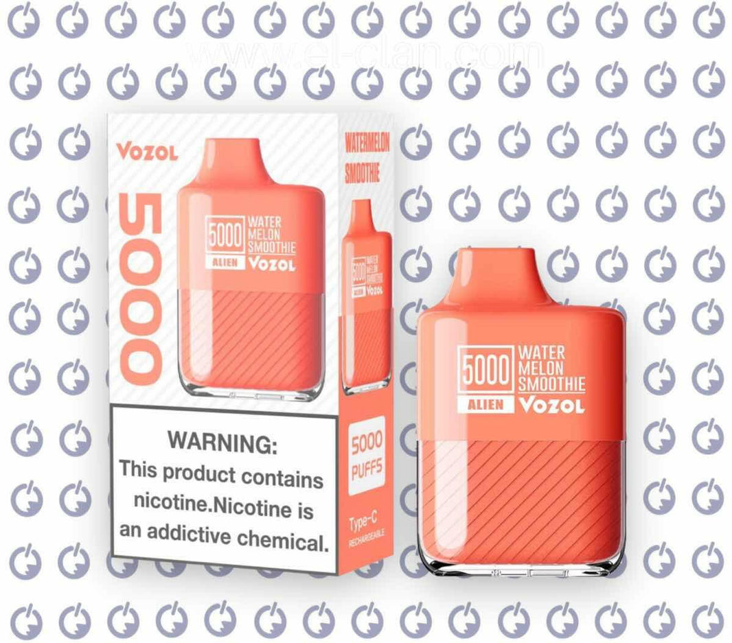 Vozol Alien 5000 Watermelon Smoothie disposable بطيخ سموزي - el-clan ...