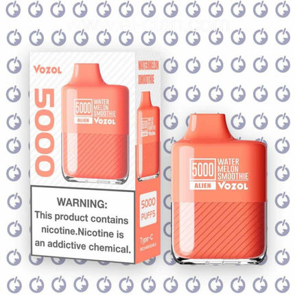 Vozol Alien 5000 Watermelon Smoothie disposable بطيخ سموزي - Vozol disposable -  الكلان فيب el-clan.