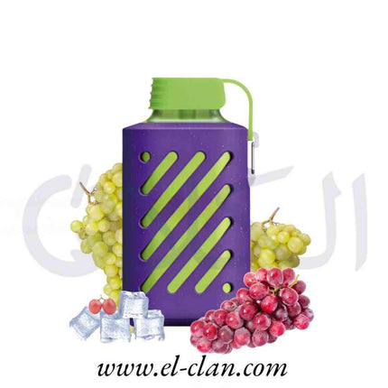 Vozol Gear 10K Grape Ice disposable vape pen with colorful design, 10,000 puffs, for vapor and flavor.