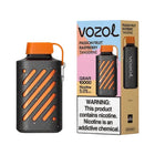 Vozol Gear 10K disposable vape in Passion Fruit Raspberry Tangerine flavor, featuring colorful design and 10,000 puffs.