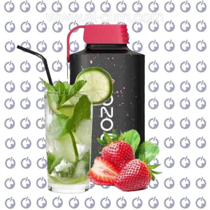 Vozol Gear 10K Red Mojito disposable vape with strawberry and mint flavor, 10,000 puffs, in red design.