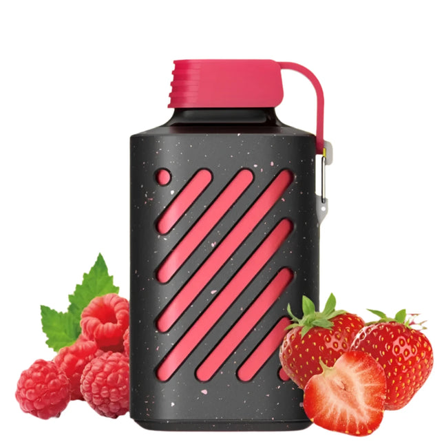 Vozol Gear 10K Strawberry Raspberry disposable vape pen with 10,000 puffs, featuring fresh strawberry and raspberry flavor.