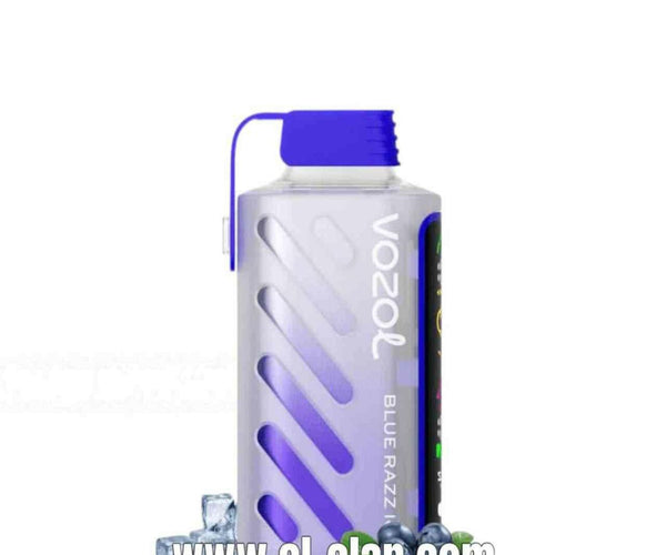 Composite ice smoothie vape, frozen cocktail effect, Caribbean Juice flavor, Blueberry Storm flavor, blended fruits, icy drink, colorful smoothie, Vozol Gear 20000 - Vozol Gear 20k Bluerazz Ice disposable Fallen berries – الكلان فيب