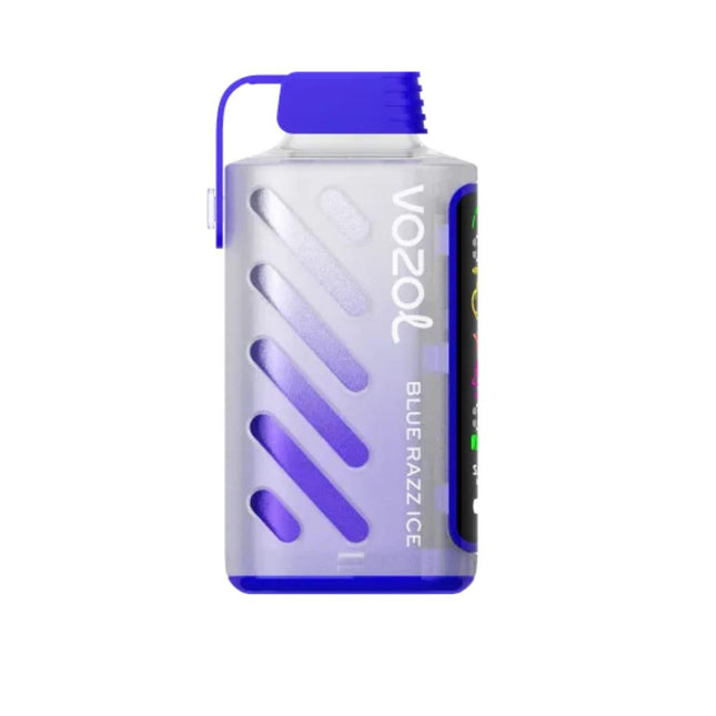 جهاز فيب Vozol Gear Power 20k أزرق رزايس آيس، ديسبوسبل بمدة استخدام تصل إلى 20000 نفخة، نكهة توت ساقع