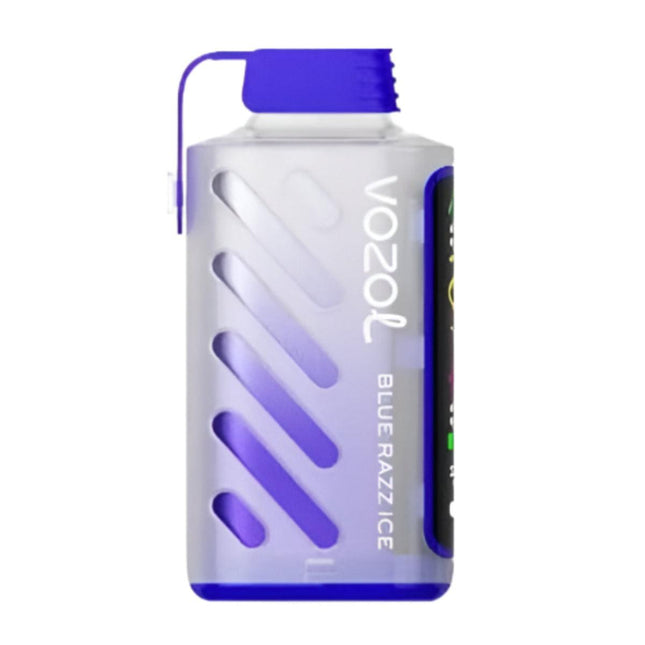 سجارة إلكترونية Vozol Gear Power 25K توت ساقع فيب ديسبوسبل بزجاجة زرقاء، تدخين بدون ماء و50 ملغ ملح نيكوتين