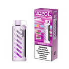 Vozol Gear Shisha 25k Blackberry Ice disposable in black and purple with flavor label, 25000 puffs, salt nic vape device