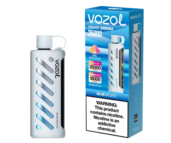 Vozol Gear Shisha 25k Blue Mojito disposable Raspberry Mint – الكلان فيب