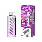 Vozol Gear Shisha 25K Grape Ice disposable vape with colorful design, featuring grape flavor and 25,000 puffs.