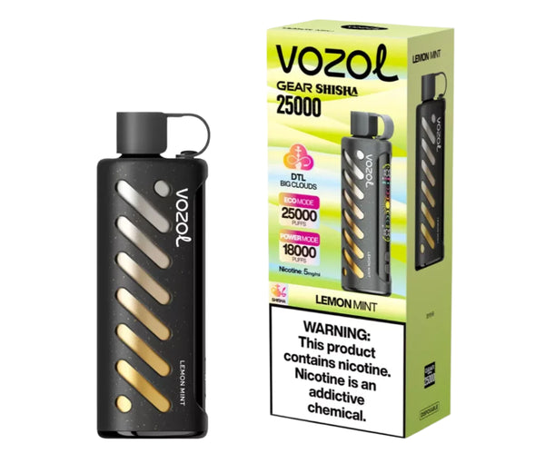 vozol 25000 puff price Vozol Gear Shisha 25k Lemon Mint disposable – الكلان فيب
