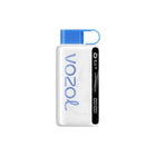 Vozol Star 12K Blueberry Storm disposable vape with 12,000 puffs, blueberry flavor, and 50mg salt nic e-liquid.