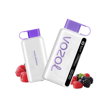 Vozol Star 12K Mixed Berry Disposable vape pen with 12,000 puffs and 50mg salt nic, featuring colorful berry flavor design.