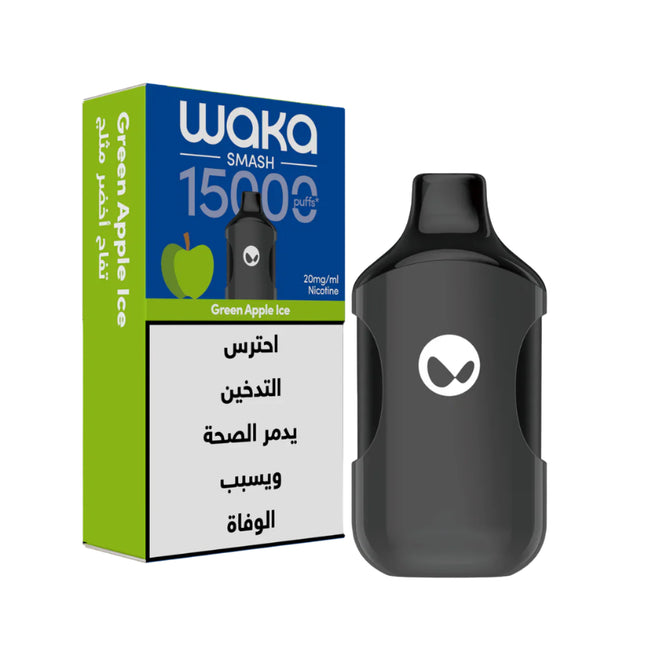 Waka Smash 15K Green Apple Ice Disposable تفاح اخضر ساقع