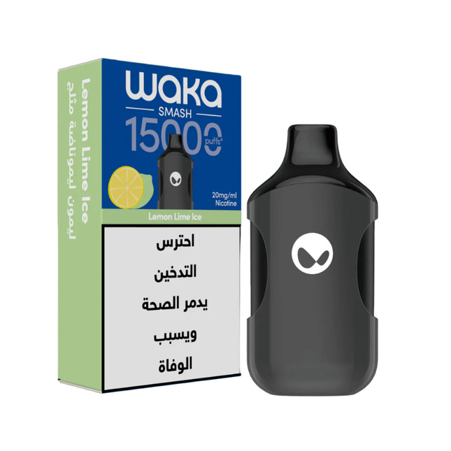 Waka Smash 15K Lemon Lime Ice Disposable ليمون ساقع