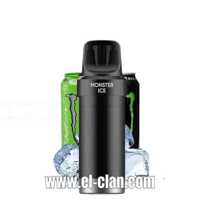 Wotofo Nexpod Monster Ice disposable vape cartridge with salt nicotine, designed for 5000 puffs, featuring a cool menthol flavor.
