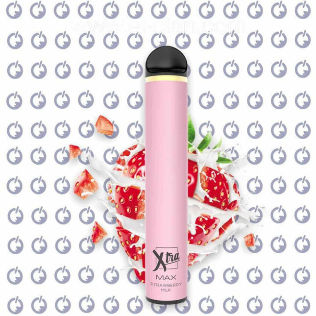 Xtra MAX Strawberry Milk disposable اكسترا ماكس فراوله بحليب - Xtra Flavors -  الكلان فيب el-clan.