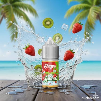 Yummy Saltnic Splash Ice فراولة كيوي ساقع