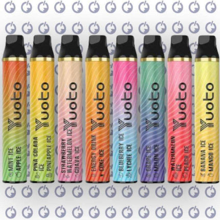 Yuoto Switch Mint & Apple Ice disposable vape with sleek design, featuring mint and apple flavor, 3000 puffs, salt nic.