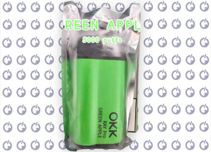 Okk  Ray Pro Green Apple Disposable تفاح - Okk Ray Pro -  الكلان فيب.